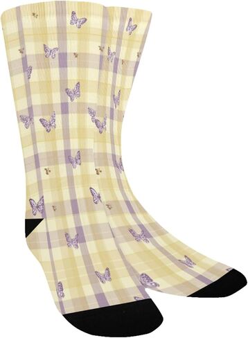 جوارب Art Purple Flutter Glow للمشي لمسافات طويلة - جوارب شتوية حرارية سميكة دافئة للأولاد والبنات للمدرسة، والارتداء اليومي والأنشطة الخارجية in Kuwait