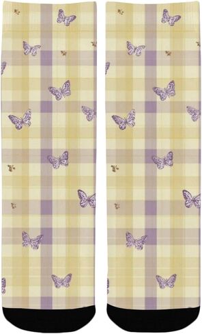 جوارب Art Purple Flutter Glow للمشي لمسافات طويلة - جوارب شتوية حرارية سميكة دافئة للأولاد والبنات للمدرسة، والارتداء اليومي والأنشطة الخارجية in Kuwait