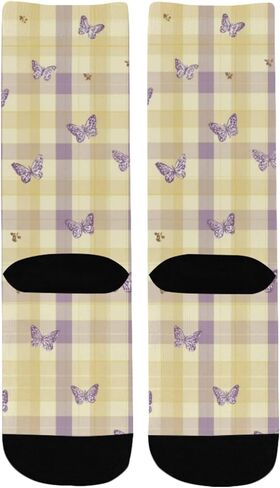 جوارب Art Purple Flutter Glow للمشي لمسافات طويلة - جوارب شتوية حرارية سميكة دافئة للأولاد والبنات للمدرسة، والارتداء اليومي والأنشطة الخارجية in Kuwait