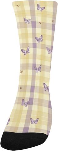 جوارب Art Purple Flutter Glow للمشي لمسافات طويلة - جوارب شتوية حرارية سميكة دافئة للأولاد والبنات للمدرسة، والارتداء اليومي والأنشطة الخارجية in Kuwait