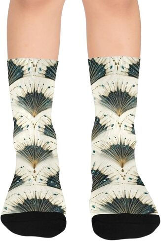 جوارب للمشي لمسافات طويلة بطباعة مروحة شرقية - جوارب شتوية حرارية سميكة دافئة للأطفال الصغار للأولاد والبنات للمدرسة، والارتداء اليومي والأنشطة الخارجية in Kuwait