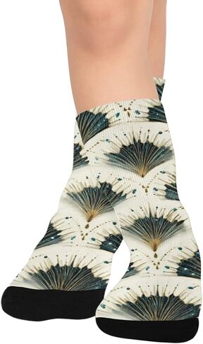 جوارب للمشي لمسافات طويلة بطباعة مروحة شرقية - جوارب شتوية حرارية سميكة دافئة للأطفال الصغار للأولاد والبنات للمدرسة، والارتداء اليومي والأنشطة الخارجية in Kuwait