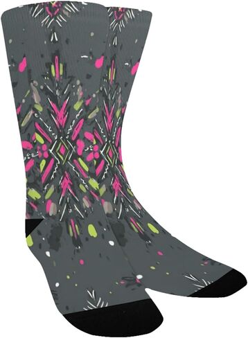 جوارب المشي لمسافات طويلة بطبعة نيون - جوارب شتوية حرارية سميكة دافئة للأولاد والبنات الصغار للمدرسة، والارتداء اليومي والأنشطة الخارجية in Kuwait