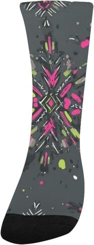 جوارب المشي لمسافات طويلة بطبعة نيون - جوارب شتوية حرارية سميكة دافئة للأولاد والبنات الصغار للمدرسة، والارتداء اليومي والأنشطة الخارجية in Kuwait