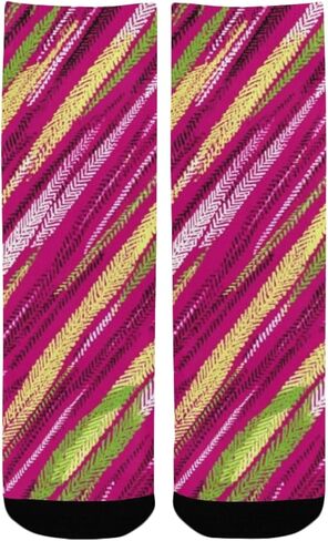 جوارب المشي لمسافات طويلة بتصميم مخطط منفعل - جوارب شتوية حرارية سميكة دافئة للأولاد والبنات الصغار للمدرسة، والارتداء اليومي والأنشطة الخارجية in Kuwait