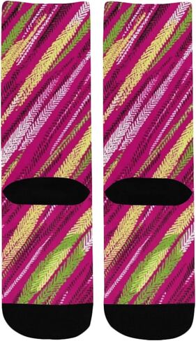 جوارب المشي لمسافات طويلة بتصميم مخطط منفعل - جوارب شتوية حرارية سميكة دافئة للأولاد والبنات الصغار للمدرسة، والارتداء اليومي والأنشطة الخارجية in Kuwait