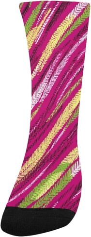 جوارب المشي لمسافات طويلة بتصميم مخطط منفعل - جوارب شتوية حرارية سميكة دافئة للأولاد والبنات الصغار للمدرسة، والارتداء اليومي والأنشطة الخارجية in Kuwait