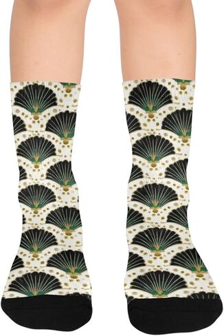 جوارب أنيقة للمشي باللون الأخضر من Fan Art - جوارب شتوية حرارية سميكة دافئة للأطفال الصغار للأولاد والبنات للمدرسة، والارتداء اليومي والأنشطة الخارجية in Kuwait