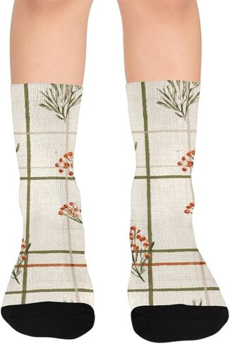 جوارب المشي لمسافات طويلة من Little Retro Art Flowers - جوارب شتوية حرارية سميكة دافئة للأطفال الصغار للأولاد والبنات للمدرسة، والارتداء اليومي والأنشطة الخارجية in Kuwait