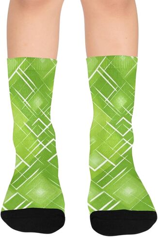 جوارب المشي لمسافات طويلة من Neon Art Gem Green - جوارب شتوية حرارية سميكة دافئة للأولاد والبنات للمدرسة، والارتداء اليومي والأنشطة الخارجية in Kuwait