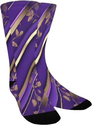 جوارب ريترو بيربل بلوم جلو للمشي لمسافات طويلة - جوارب شتوية حرارية سميكة دافئة للأولاد والبنات للمدرسة، والارتداء اليومي والأنشطة الخارجية in Kuwait