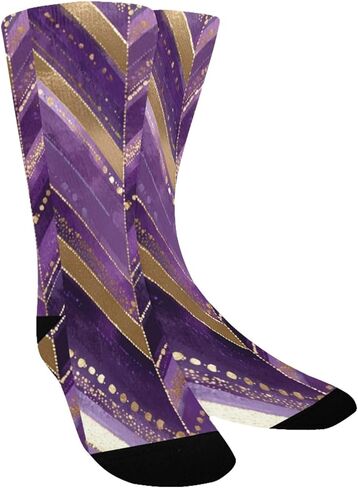 جوارب الأوركيد المنقوشة باللون الأرجواني للمشي لمسافات طويلة - جوارب شتوية حرارية سميكة دافئة للأولاد والبنات للمدرسة، والارتداء اليومي والأنشطة الخارجية in Kuwait