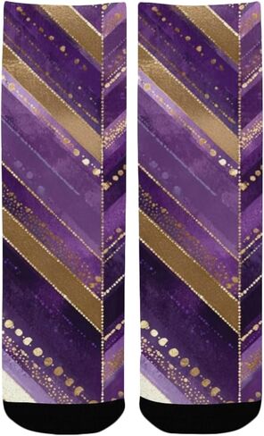 جوارب الأوركيد المنقوشة باللون الأرجواني للمشي لمسافات طويلة - جوارب شتوية حرارية سميكة دافئة للأولاد والبنات للمدرسة، والارتداء اليومي والأنشطة الخارجية in Kuwait