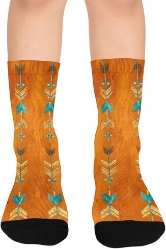 جوارب Art Tribal Arrow للمشي لمسافات طويلة - جوارب شتوية حرارية سميكة دافئة للأطفال الصغار للأولاد والبنات للمدرسة، والارتداء اليومي والأنشطة الخارجية in Kuwait