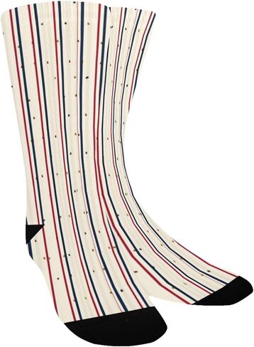 جوارب المشي لمسافات طويلة ذات طباعة مخططة منقطة - جوارب شتوية حرارية سميكة دافئة للأولاد والبنات للمدرسة، والارتداء اليومي والأنشطة الخارجية in Kuwait