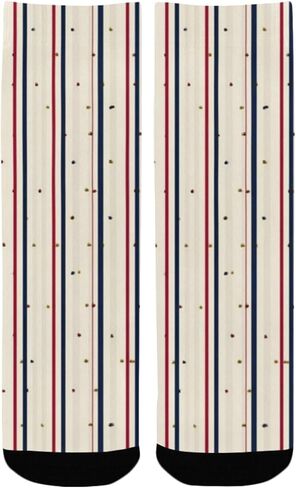 جوارب المشي لمسافات طويلة ذات طباعة مخططة منقطة - جوارب شتوية حرارية سميكة دافئة للأولاد والبنات للمدرسة، والارتداء اليومي والأنشطة الخارجية in Kuwait