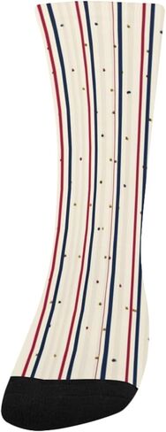 جوارب المشي لمسافات طويلة ذات طباعة مخططة منقطة - جوارب شتوية حرارية سميكة دافئة للأولاد والبنات للمدرسة، والارتداء اليومي والأنشطة الخارجية in Kuwait