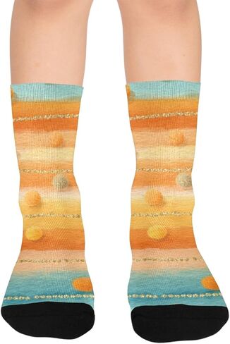 جوارب Coastal Pom Vibe للمشي لمسافات طويلة - جوارب شتوية حرارية سميكة دافئة للأطفال الصغار للأولاد والبنات للمدرسة، والارتداء اليومي والأنشطة الخارجية in Kuwait