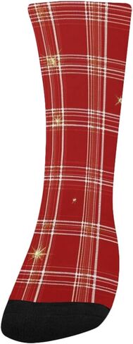 جوارب احتفالية منقوشة باللون الأحمر للمشي لمسافات طويلة - جوارب شتوية حرارية سميكة دافئة للأولاد والبنات للمدرسة، والارتداء اليومي والأنشطة الخارجية in Kuwait