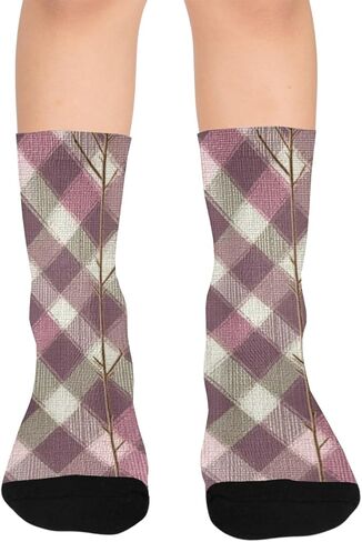 جوارب داكنة منقوشة متوهجة للمشي لمسافات طويلة - جوارب شتوية حرارية سميكة دافئة للأولاد والبنات للمدرسة، والارتداء اليومي والأنشطة الخارجية in Kuwait