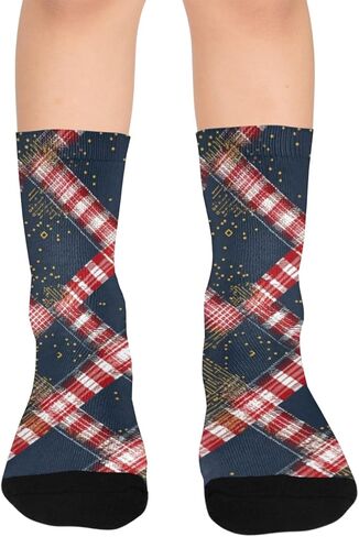 جوارب المشي لمسافات طويلة بلون كحلي لامع Bbase جريئة - جوارب شتوية حرارية سميكة دافئة للأولاد والبنات للمدرسة، والارتداء اليومي والأنشطة الخارجية in Kuwait