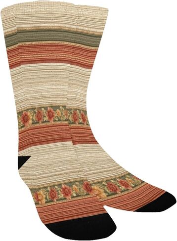 جوارب تيراكوتا للتنزه سيرًا على الأقدام بطباعة زهور - جوارب شتوية حرارية سميكة دافئة للأطفال الصغار للأولاد والبنات للمدرسة، والارتداء اليومي والأنشطة الخارجية in Kuwait