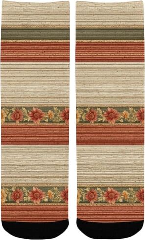 جوارب تيراكوتا للتنزه سيرًا على الأقدام بطباعة زهور - جوارب شتوية حرارية سميكة دافئة للأطفال الصغار للأولاد والبنات للمدرسة، والارتداء اليومي والأنشطة الخارجية in Kuwait