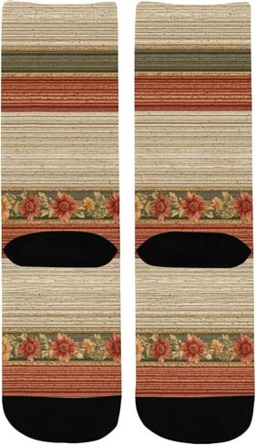 جوارب تيراكوتا للتنزه سيرًا على الأقدام بطباعة زهور - جوارب شتوية حرارية سميكة دافئة للأطفال الصغار للأولاد والبنات للمدرسة، والارتداء اليومي والأنشطة الخارجية in Kuwait