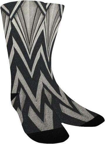 جوارب المشي لمسافات طويلة بطبعة آرت ديكو معدنية - جوارب شتوية حرارية سميكة دافئة للأولاد والبنات الصغار للمدرسة، والارتداء اليومي والأنشطة الخارجية in Kuwait