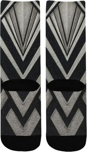 جوارب المشي لمسافات طويلة بطبعة آرت ديكو معدنية - جوارب شتوية حرارية سميكة دافئة للأولاد والبنات الصغار للمدرسة، والارتداء اليومي والأنشطة الخارجية in Kuwait