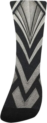 جوارب المشي لمسافات طويلة بطبعة آرت ديكو معدنية - جوارب شتوية حرارية سميكة دافئة للأولاد والبنات الصغار للمدرسة، والارتداء اليومي والأنشطة الخارجية in Kuwait