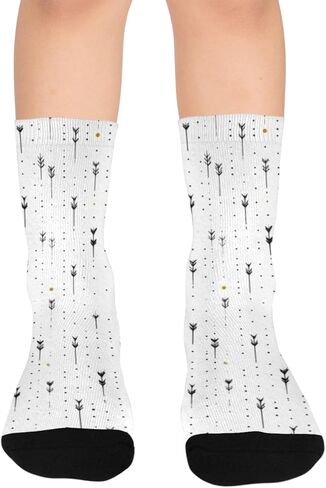 جوارب Bohemian Dash Vibe Gray للمشي لمسافات طويلة - جوارب شتوية حرارية سميكة دافئة للأولاد والبنات للمدرسة، والارتداء اليومي والأنشطة الخارجية in Kuwait