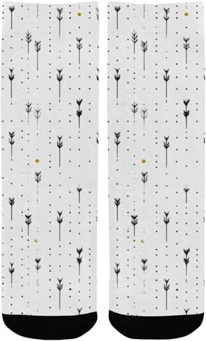 جوارب Bohemian Dash Vibe Gray للمشي لمسافات طويلة - جوارب شتوية حرارية سميكة دافئة للأولاد والبنات للمدرسة، والارتداء اليومي والأنشطة الخارجية in Kuwait