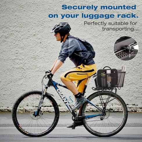 Rear Bike Basket with Quick Release – Large Capacity Bicycle Rear Rack Basket with Cargo Net & Waterproof Cover, Heavy Duty Steel Wire Carrier for Groceries, Commuting, E-Bike in Saudi Arabia