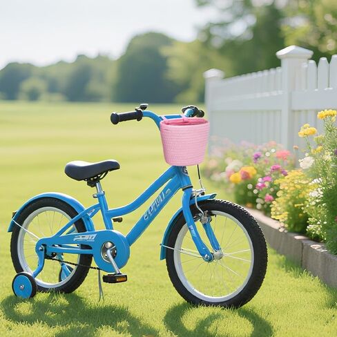 Kids Front Bike Basket with Removable Handle - Easy No-Tools Installation for Bicycle, Scooter, Tricycle & Balance Bike Gift for Girls and Boys Ages 3-13 in Saudi Arabia
