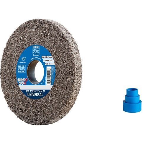 PFERD Vitrified Bench Grinding Wheel – Universal, 6" Diameter, 5/8" Thick, 1-1/4" Arbor, 24 Grit, Aluminum Oxide, for General Metalworking - Part 61672 in Saudi Arabia