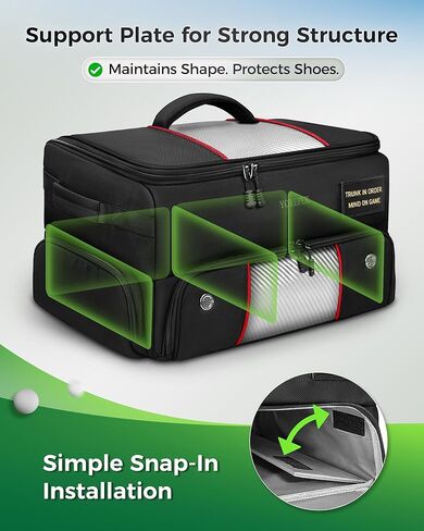 YOREPEK Golf Trunk Organizer with Removable Insulated Pouch BLACK & BLACK WHITE in Saudi Arabia