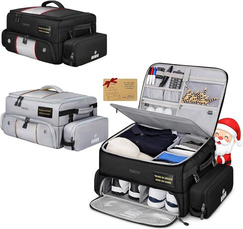 YOREPEK Upgraded Golf Trunk Organizer, Christmas Gifts for Golfers, with Removable Insulated Pouch&Dust-Proof Protective Layer, Multi-Compartment fits 2 Pairs of Shoes, Golf Accessories in Saudi Arabia