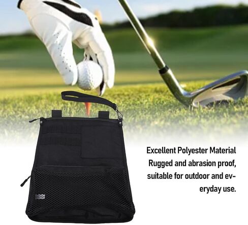 Diydeg Golf Bag Organizer, 11.81 x 9.84in Portable Golf Trunk Organizer, Large Capacity Polyester Golf Accessories Car Trunk for Balls, Tees, Turf Tools, Gloves, Gifts, Easy Clean in Saudi Arabia