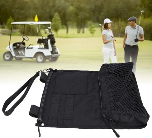 Diydeg Golf Bag Organizer, 11.81 x 9.84in Portable Golf Trunk Organizer, Large Capacity Polyester Golf Accessories Car Trunk for Balls, Tees, Turf Tools, Gloves, Gifts, Easy Clean in Saudi Arabia