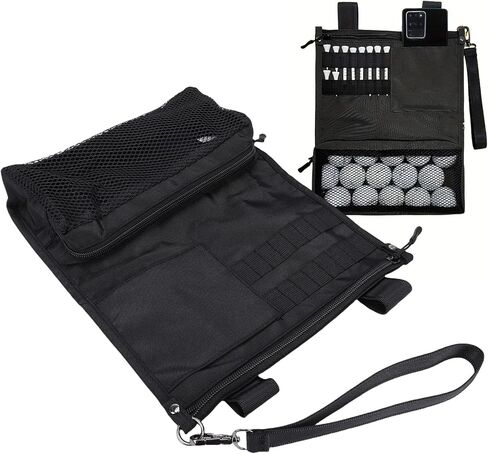 Diydeg Golf Bag Organizer, 11.81 x 9.84in Portable Golf Trunk Organizer, Large Capacity Polyester Golf Accessories Car Trunk for Balls, Tees, Turf Tools, Gloves, Gifts, Easy Clean in Saudi Arabia