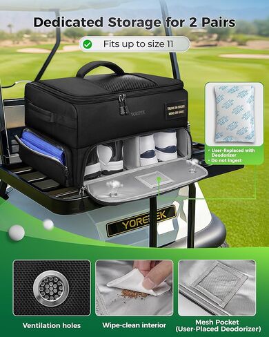 YOREPEK Golf Trunk Organizer with Removable Insulated Pouch BLACK & GRAY in Saudi Arabia