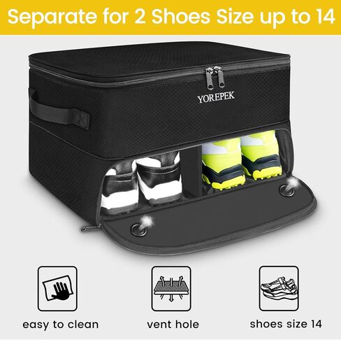 YOREPEK Large 2 Layer Golf Trunk Organizer Golf Glove Holder Black in Saudi Arabia