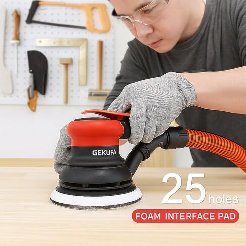 Gekufa 6 inch Interface Pad 5 Pack, 25 Holes Hook & Loop Foam Sanding Pads for Orbital Sander, 6" x 1/2" x 3/4" Polishing Sponge Cushion Pad in Saudi Arabia