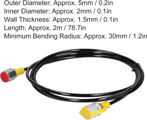 M16x2 1/4BSP Low Pressure Hose, Quick Connect, Black, High Pressure Durability, Oil Proof, for Nitrogen Charging Pressure Testing in Saudi Arabia