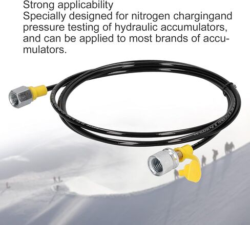 M16x2 1/4BSP Low Pressure Hose, Quick Connect, Black, High Pressure Durability, Oil Proof, for Nitrogen Charging Pressure Testing in Saudi Arabia