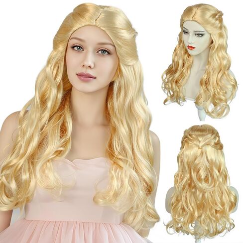 Grey Long Wavy Wig for Women Gray Cosplay Wigs with Middle Part for Halloween Outfit Long Wavy Curly Wigs Grey Wig for Daily Cosplay Costume Party + Hair Cap in Saudi Arabia