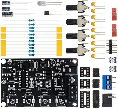 For ICL8038 Function Signal Generator Module Electronics DIY Kit, Frequency Range 5Hz 400kHz, Outputs Sine, Triangle, Square Waves, Duty Cycle 2 95%(Kit) in Kuwait