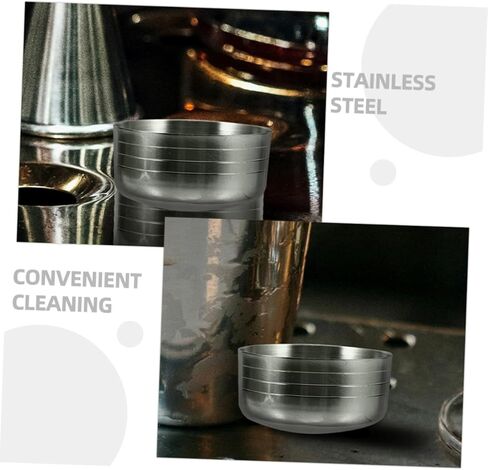 Zerodeko 2pcs Stainless Steel Shaker Lid Reusable Cup Lids Cocktail Shaker Covers for Bartending in Saudi Arabia