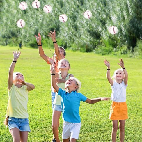 16 قطعة من كرة إرجاع المعصم مقاس 2.3 بوصة كرات البيسبول التفاعلية على سلك مرن لممارسة تمارين المعصم الرياضية وحفلات البيسبول والأنشطة الخارجية الممتعة in Kuwait